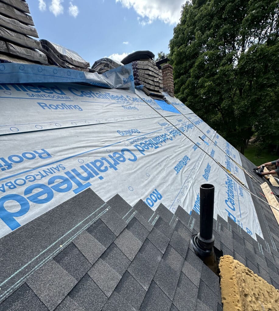 New Certainteed underlayment under new shingles