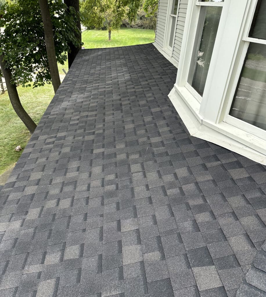 The homeowners selected an "Espresso" color shingle from Certainteed