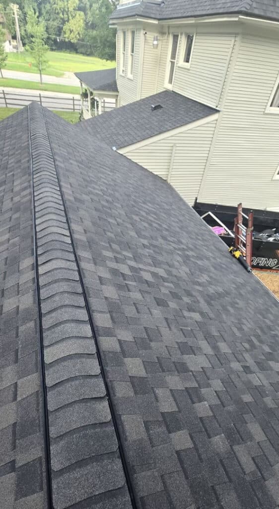 BCM Roofing expertly installs new ridge cap on challenging roof project