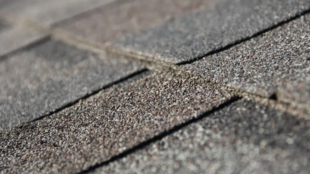 Asphalt shingles installed on a roof