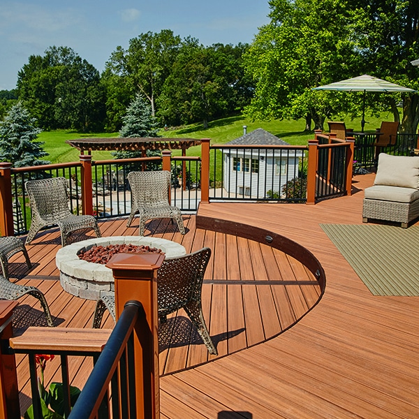 custom deck designed for homeowner