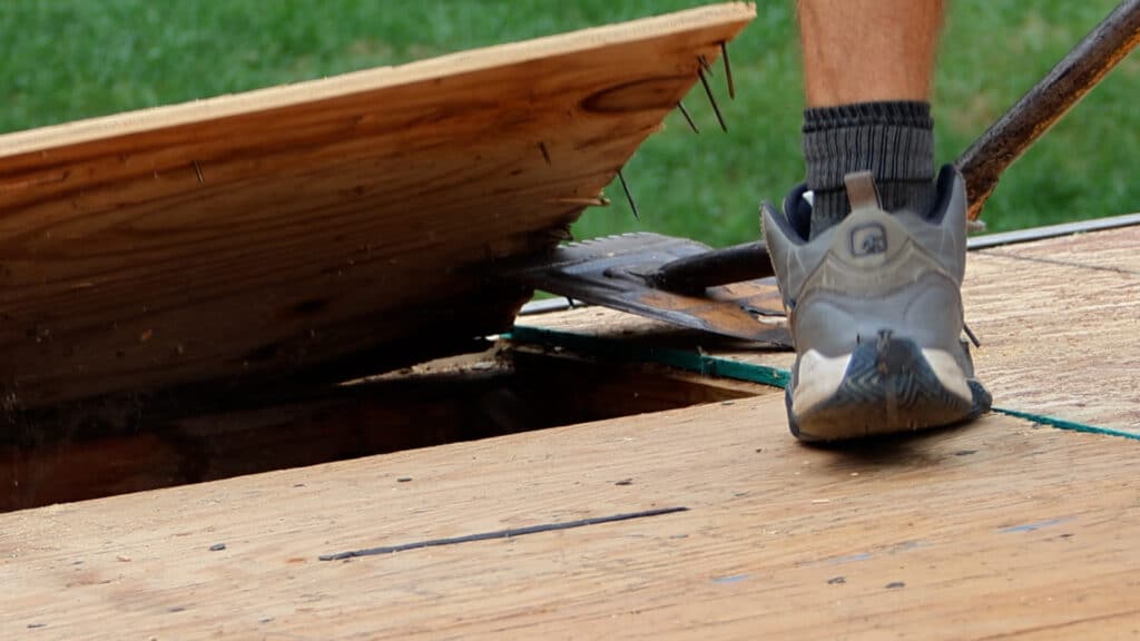 Roof leak repair by BCM roofing crew in oxford michigan