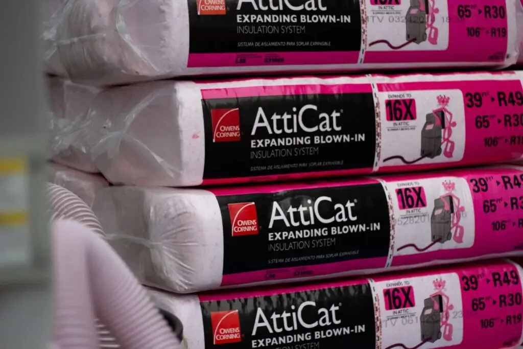 About Us 4 Close-up of AttiCat expanding blow-in insulation