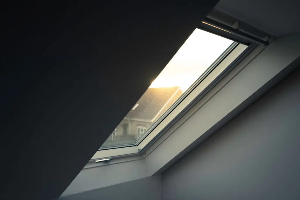 Newly installed, high insulated skylight window.